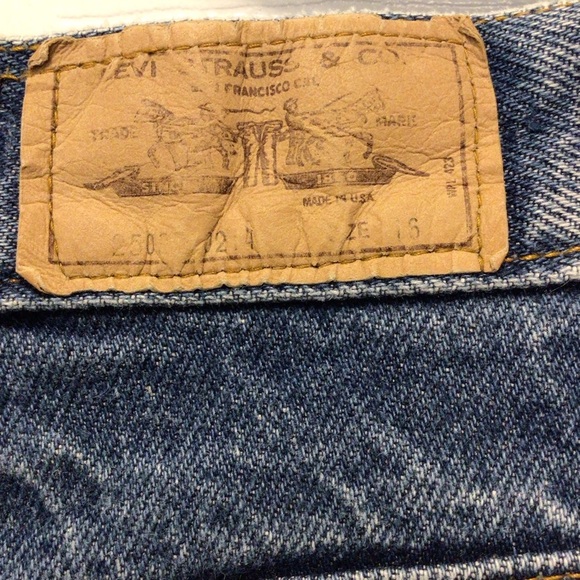 VTG Levi Strauss & Co Womens 70’s Orange Tab Dark Wash Straight Leg Jeans Sz 16 - Picture 5 of 10